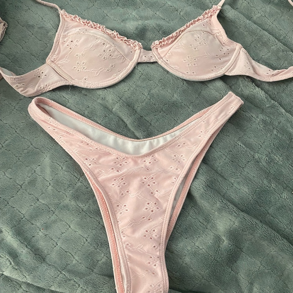 Pink swimsuit set